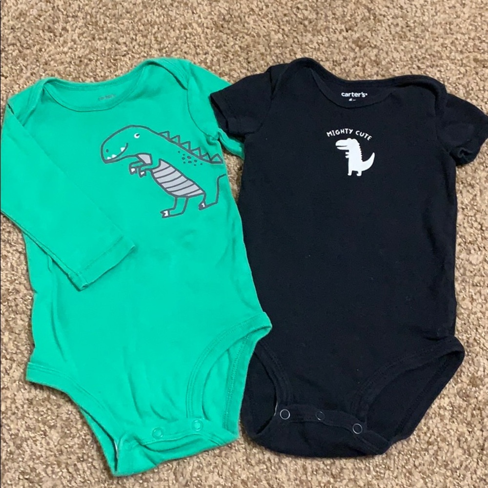 2 Piece Boys Dinosaur bodysuit set